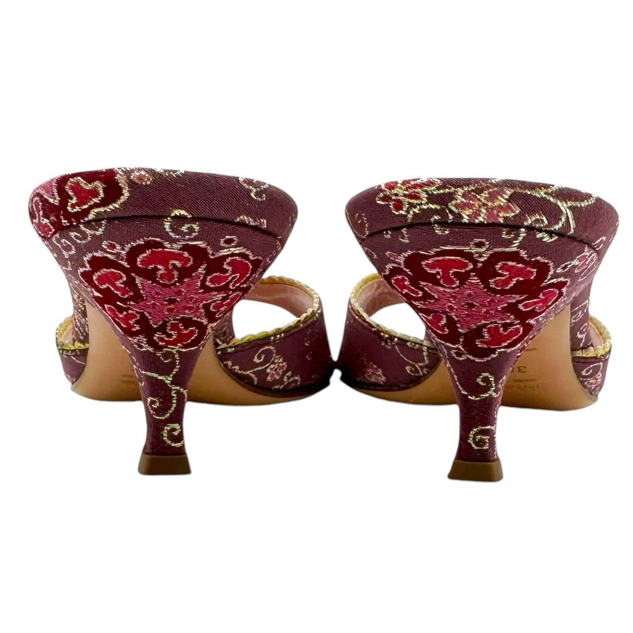 Prada Pink Brocade Princess Kitten Heels - Outfit Repeater