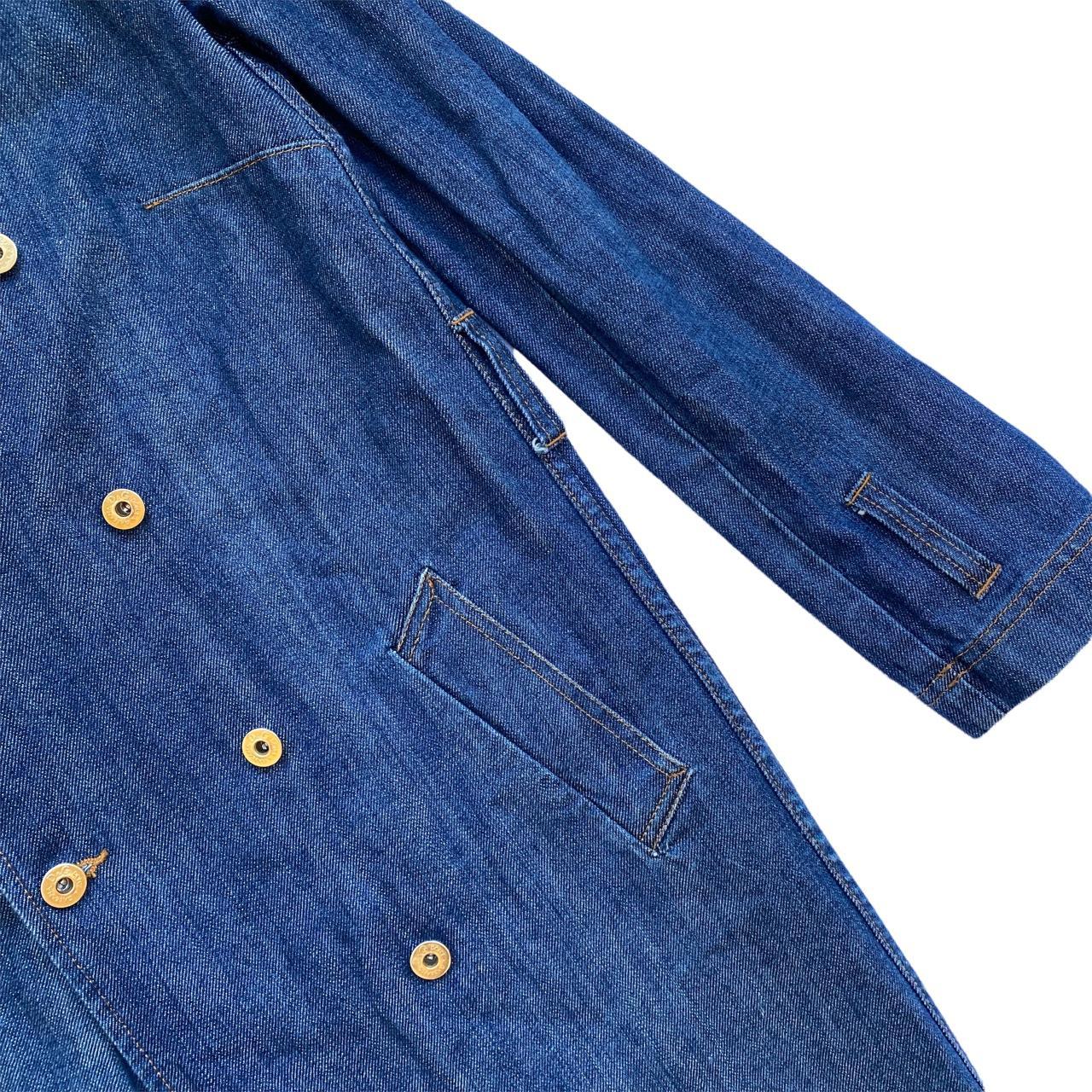 Dolce & Gabbana Denim Trench Coat Dark Wash Double-Breasted