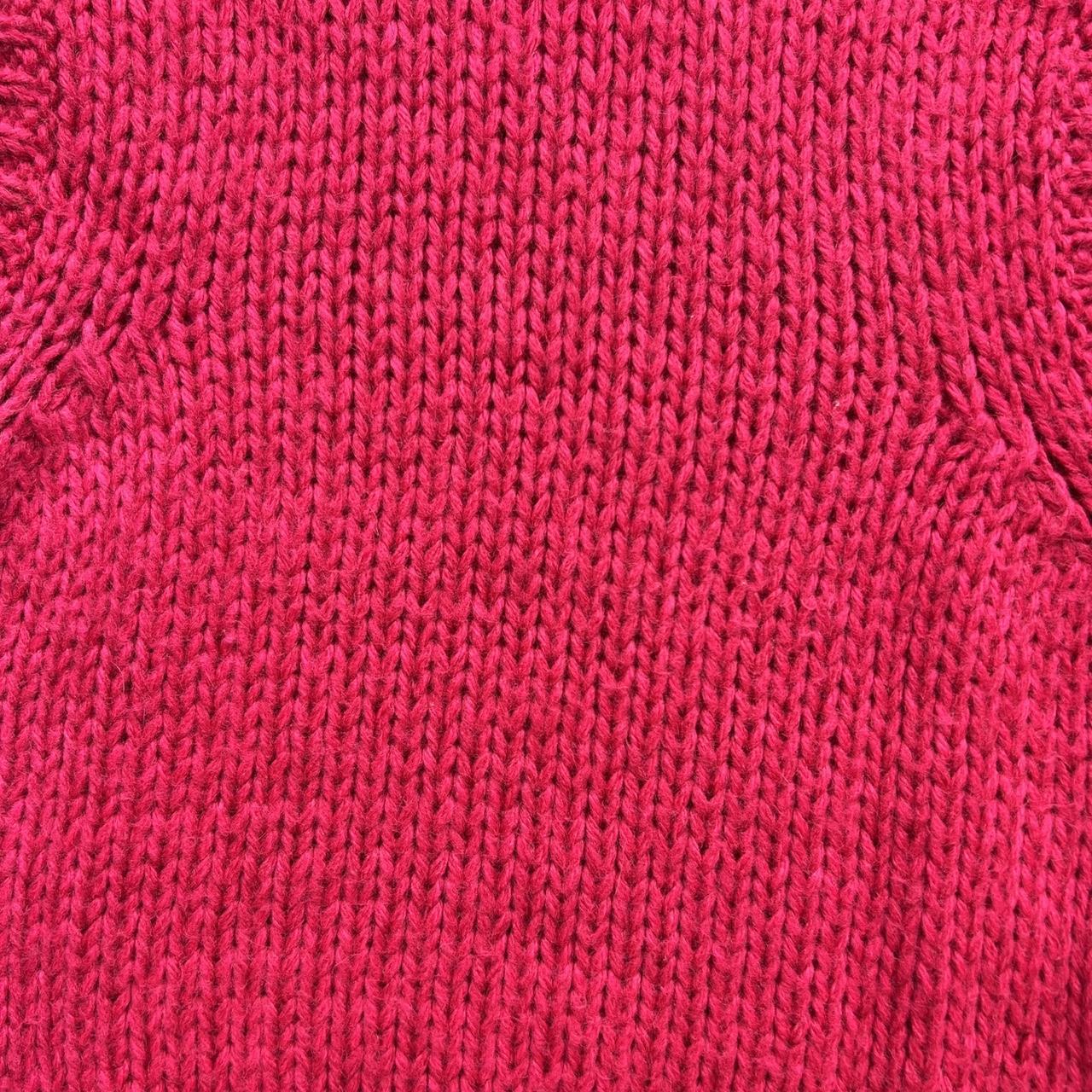 Dolce & Gabbana D&G Hot Pink Cropped Sleeveless Knit Turtleneck Sweater