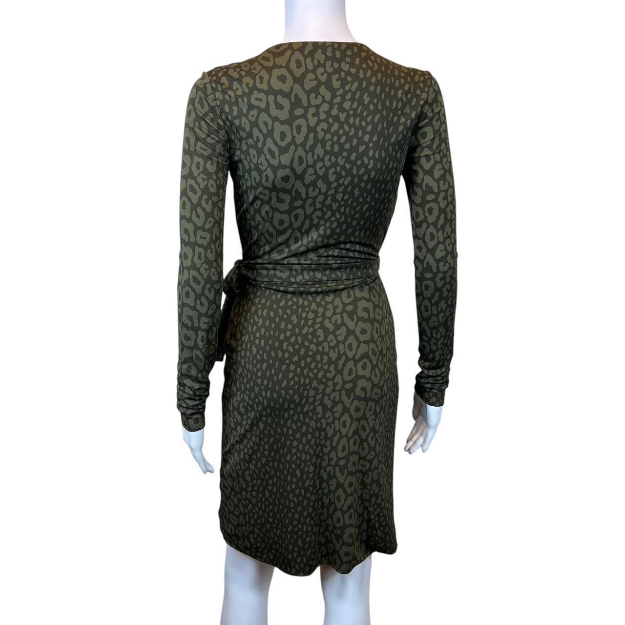 Gucci khaki Green Leopard Print Wrap Dress - Outfit Repeater