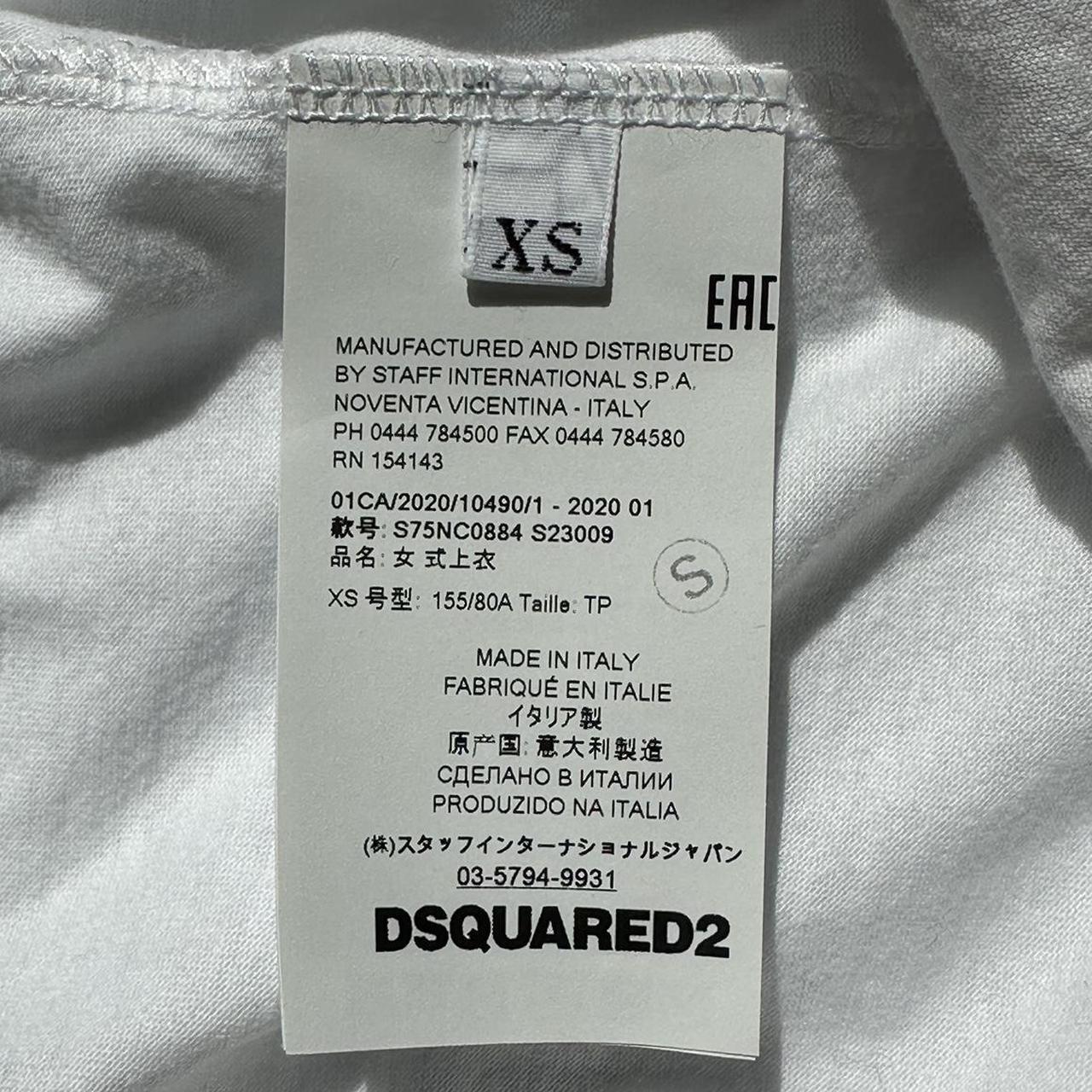 Dsquared2 Cropped Tank Top White Lace Up Back