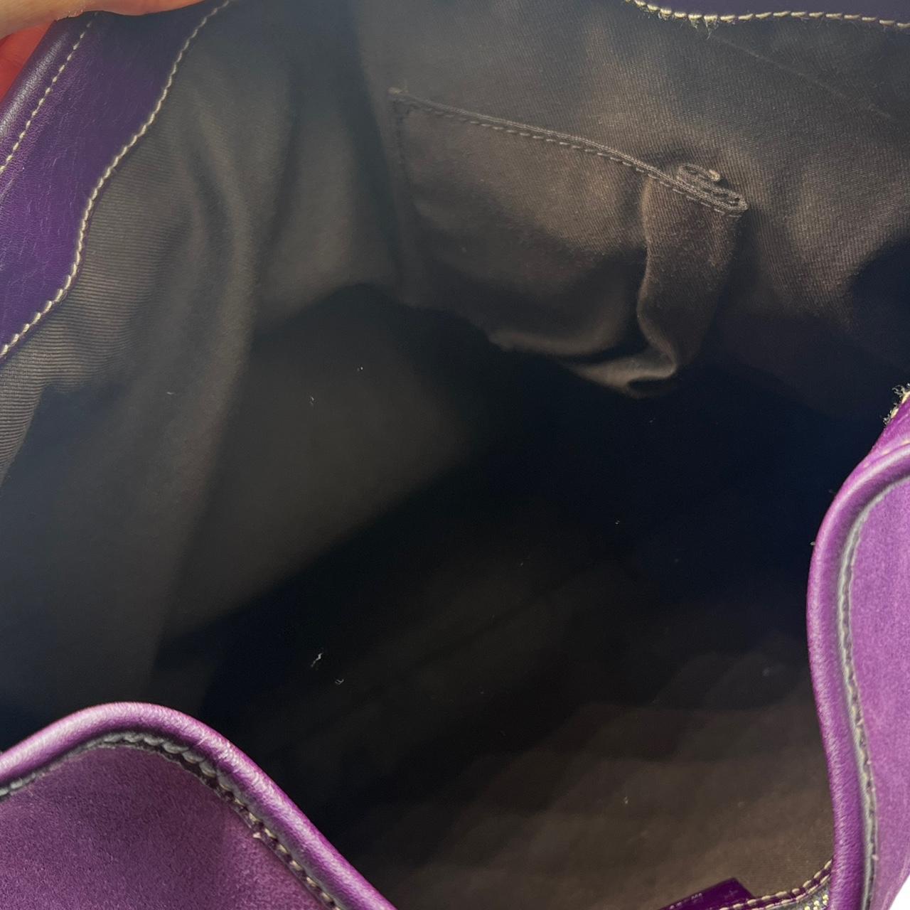 Gucci Purple Suede Hobo Bag with Embellishments