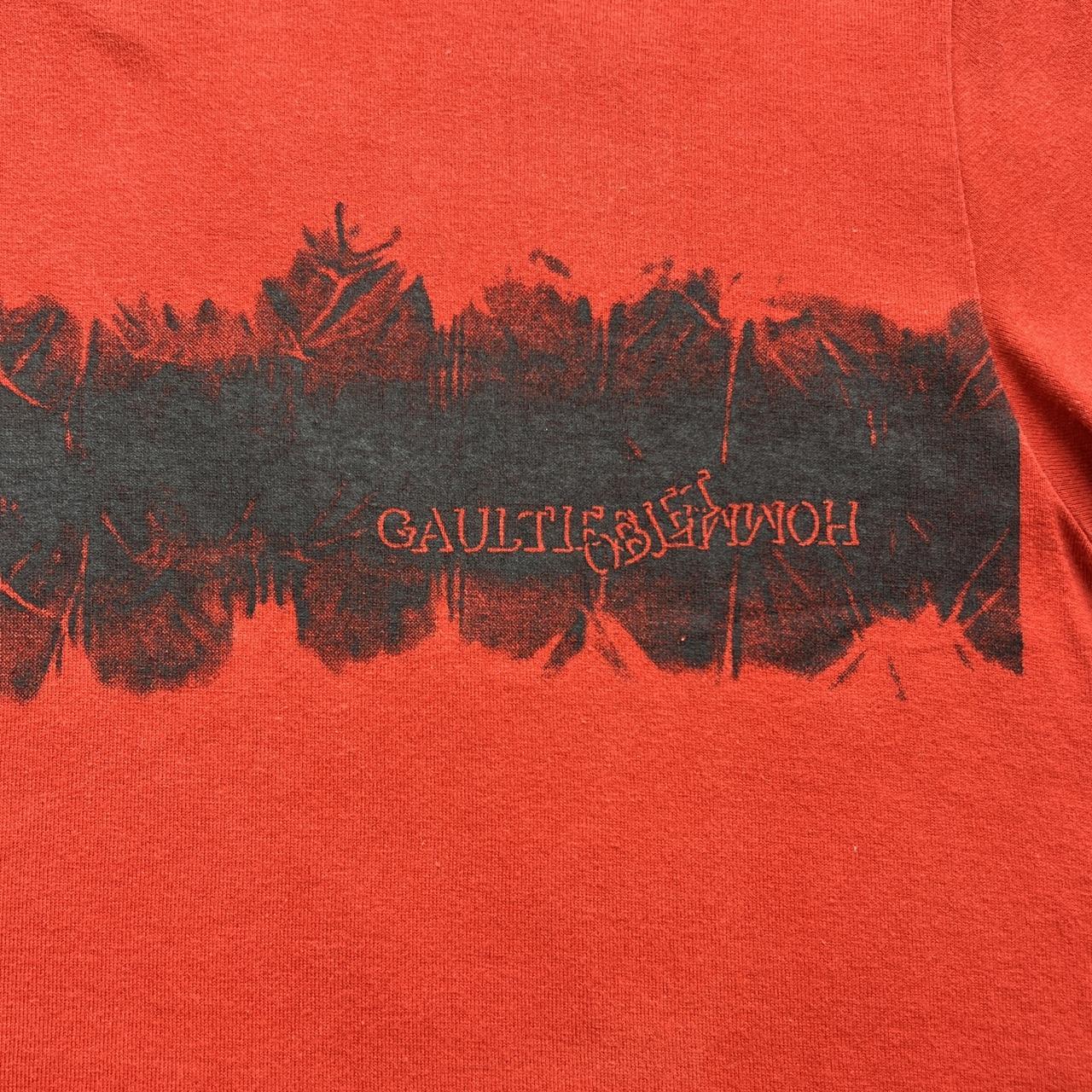 Jean Paul Gaultier Homme Objet Red and Gray Graphic T-Shirt - Outfit Repeater