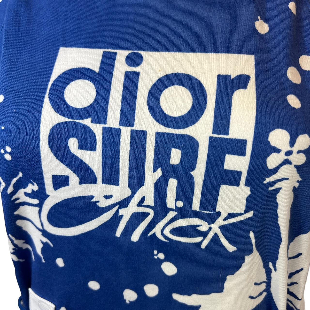 Christian Dior Summer 2004 by John Galliano 'Dior Surf Chick' Blue and White Graphic Lace Up Tank - Outfit Repeater