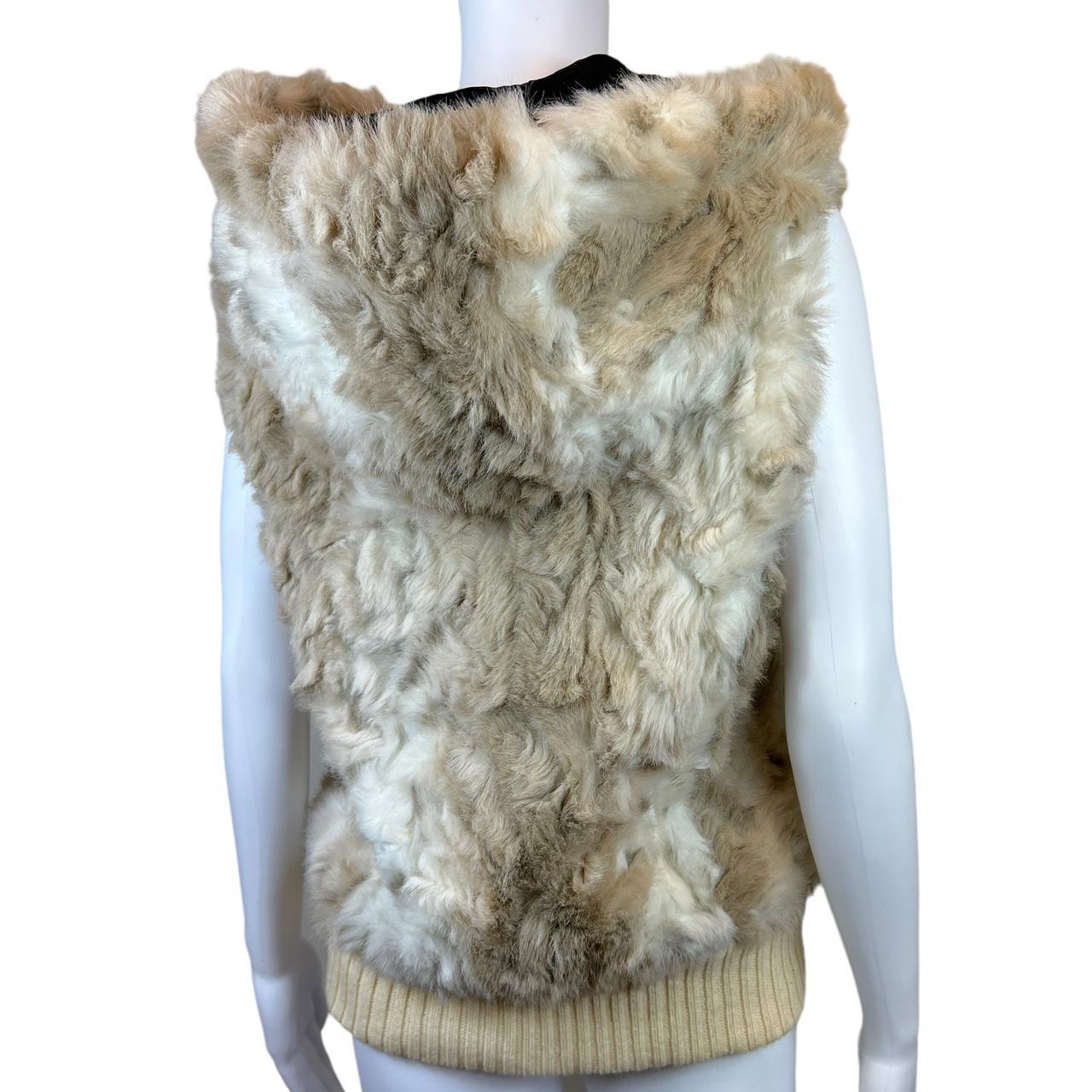 Miss Sixty Ivory Faux Fur Zip Up Vest - Outfit Repeater