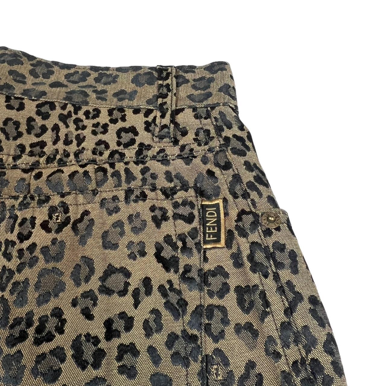 Fendi Jeans Leopard Print High Waisted Straight Leg Pants - Outfit Repeater