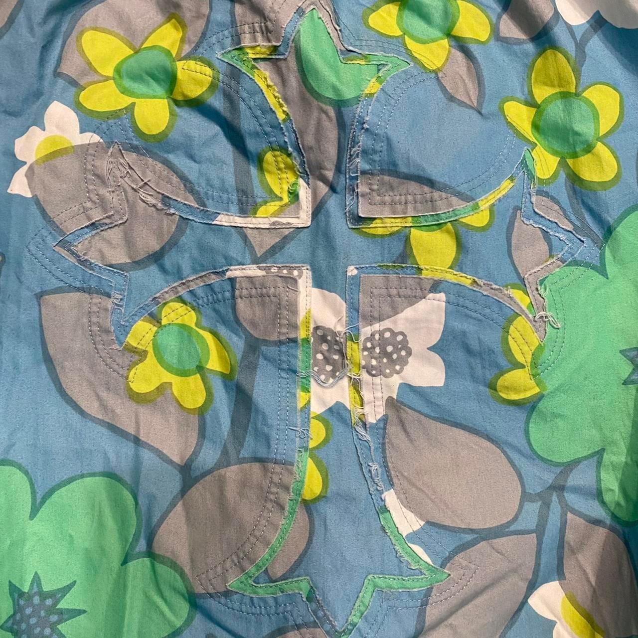 Comme des Garçons Junya Watanabe MAN Floral Printed Tank Style Blouse with Cut and Sew Gothic Style Cross - Outfit Repeater