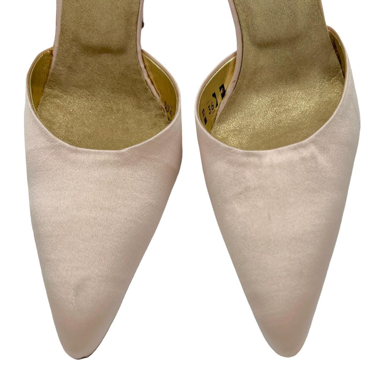 Blumarine Pink Silk Pointed Toe Heels - Outfit Repeater