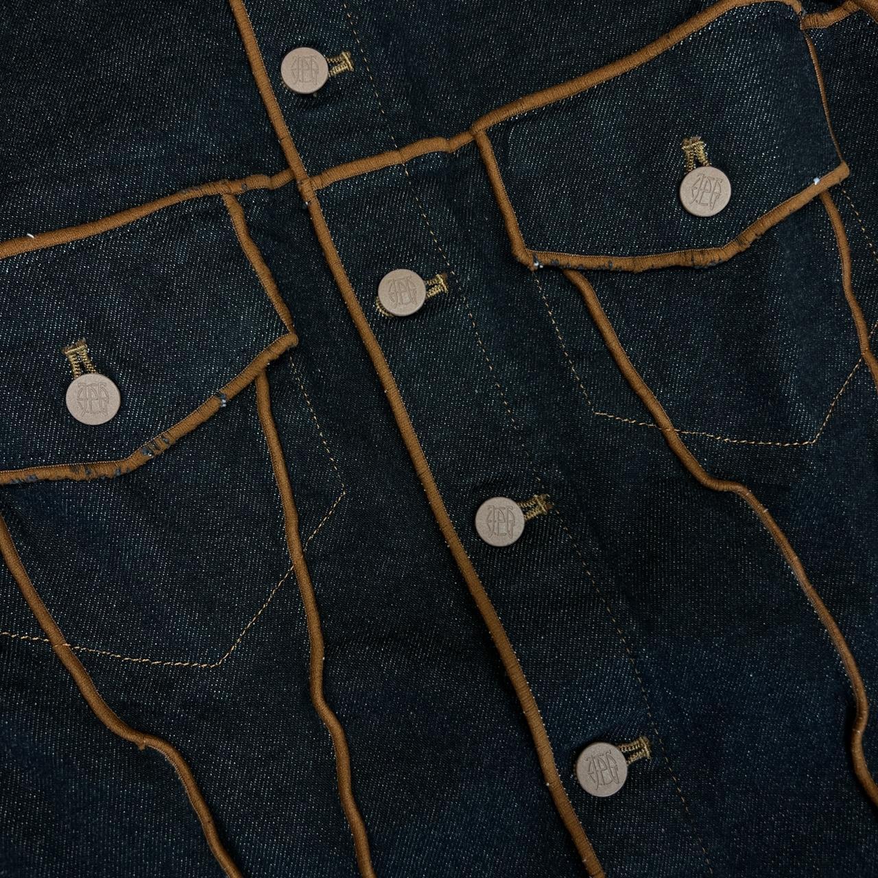 JPG Jeans Jean-Paul Gaultier Denim Shirt Jacket with Orange Contrast Trim - Outfit Repeater