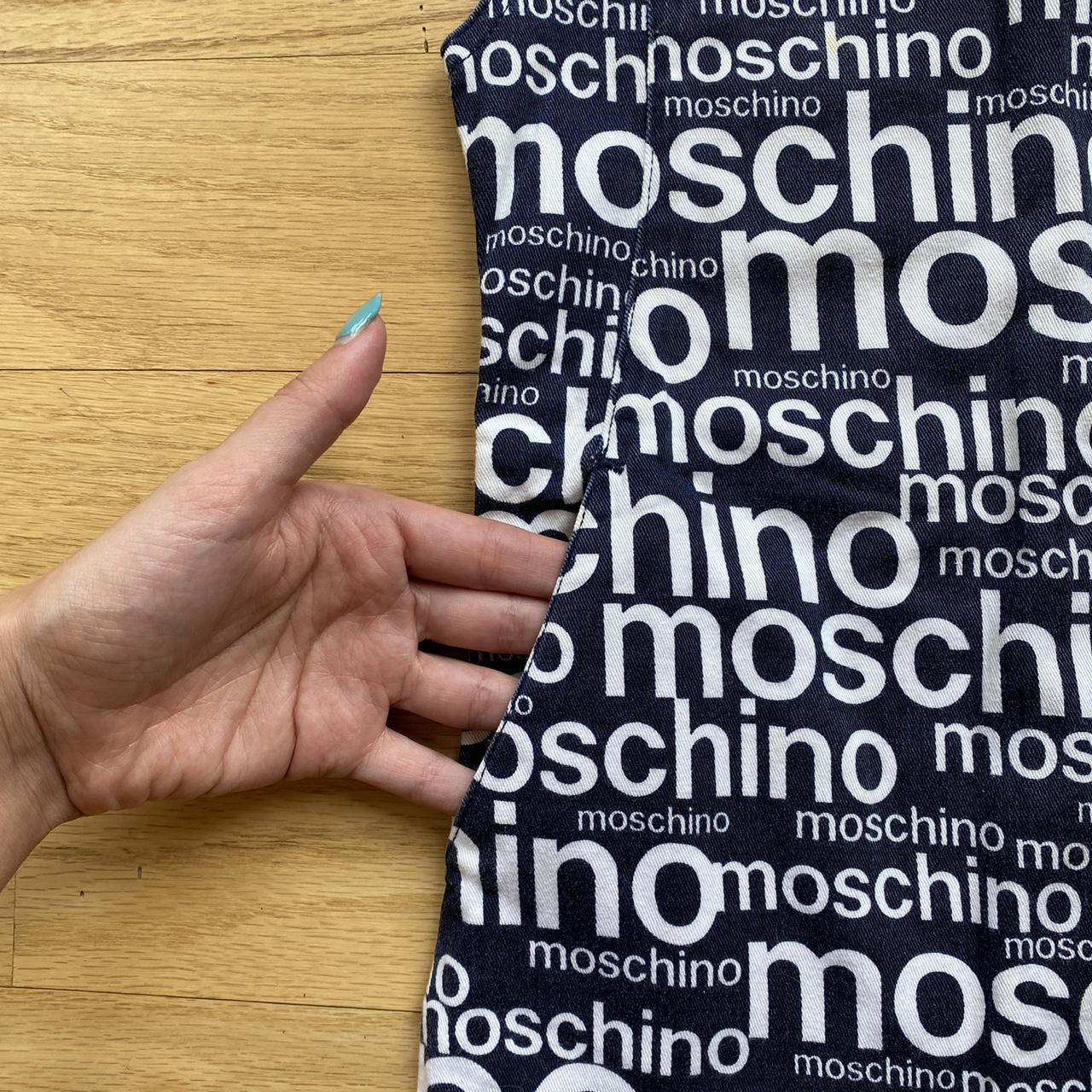 Moschino All Over Print Logo Denim Top - Outfit Repeater