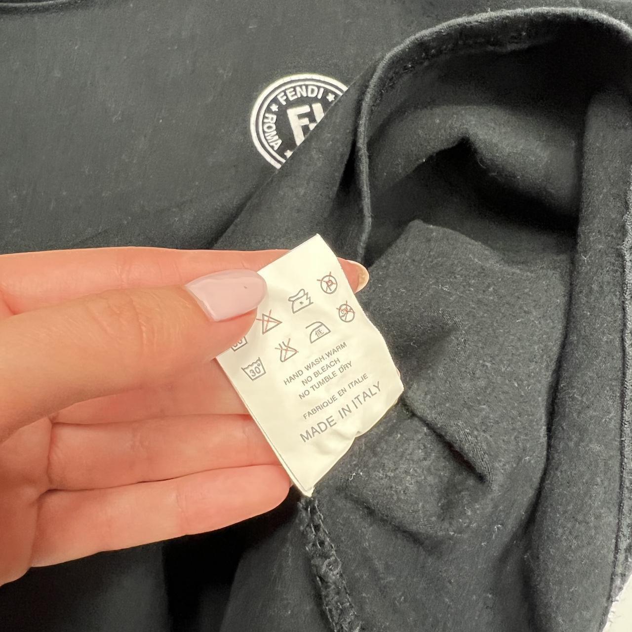 Fendi Baby Tee Black FF Logo Graphic Short Sleeve