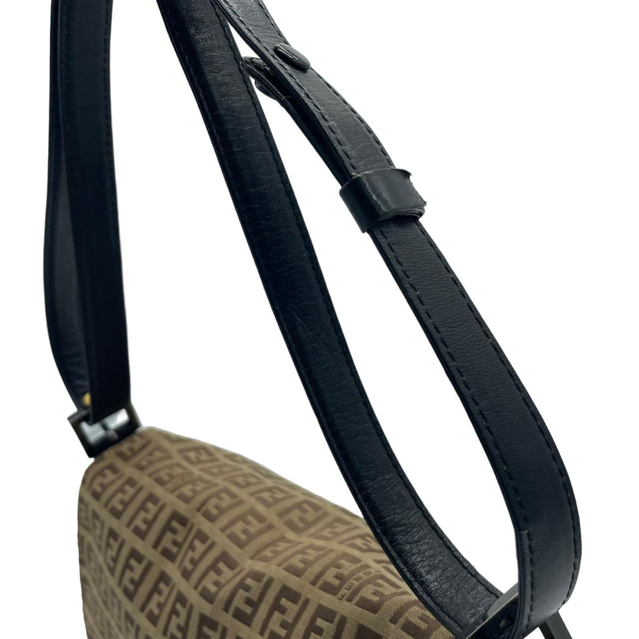 Fendi Tan Zucca Baguette Shoulder Bag
