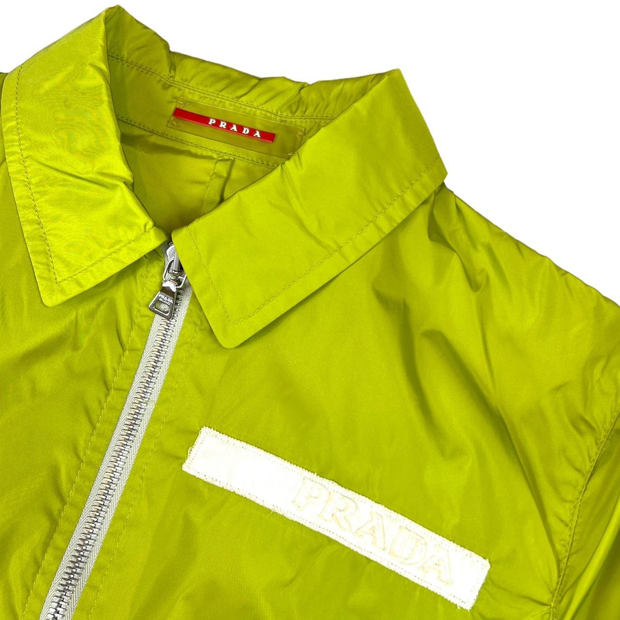 Prada Sport Cropped Nylon Jacket Lime Green