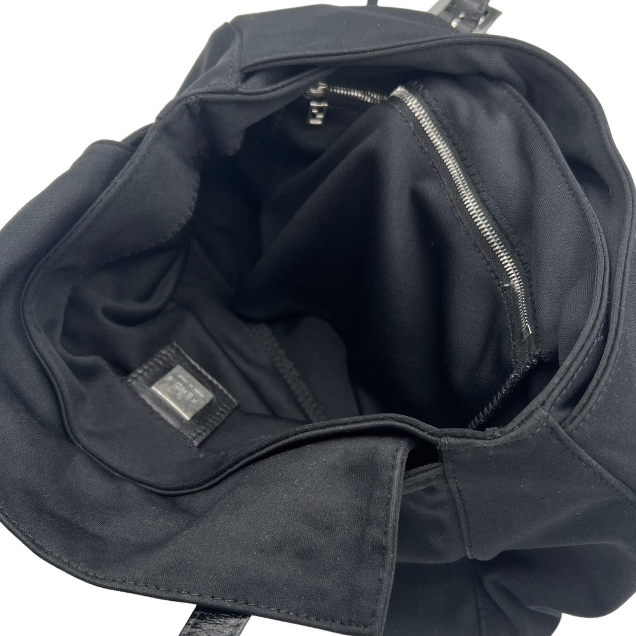 Fendi Black Neoprene Rectangle Baguette Shoulder Bag