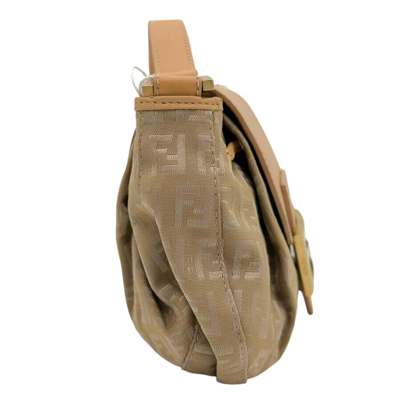 Fendi Mini Bucket Shoulder Bag Gold Zucchino Monogram