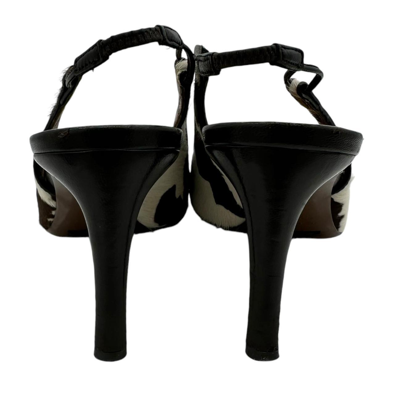 Dolce & Gabbana Cowhide Pointed Toe Slingback Heels - Outfit Repeater