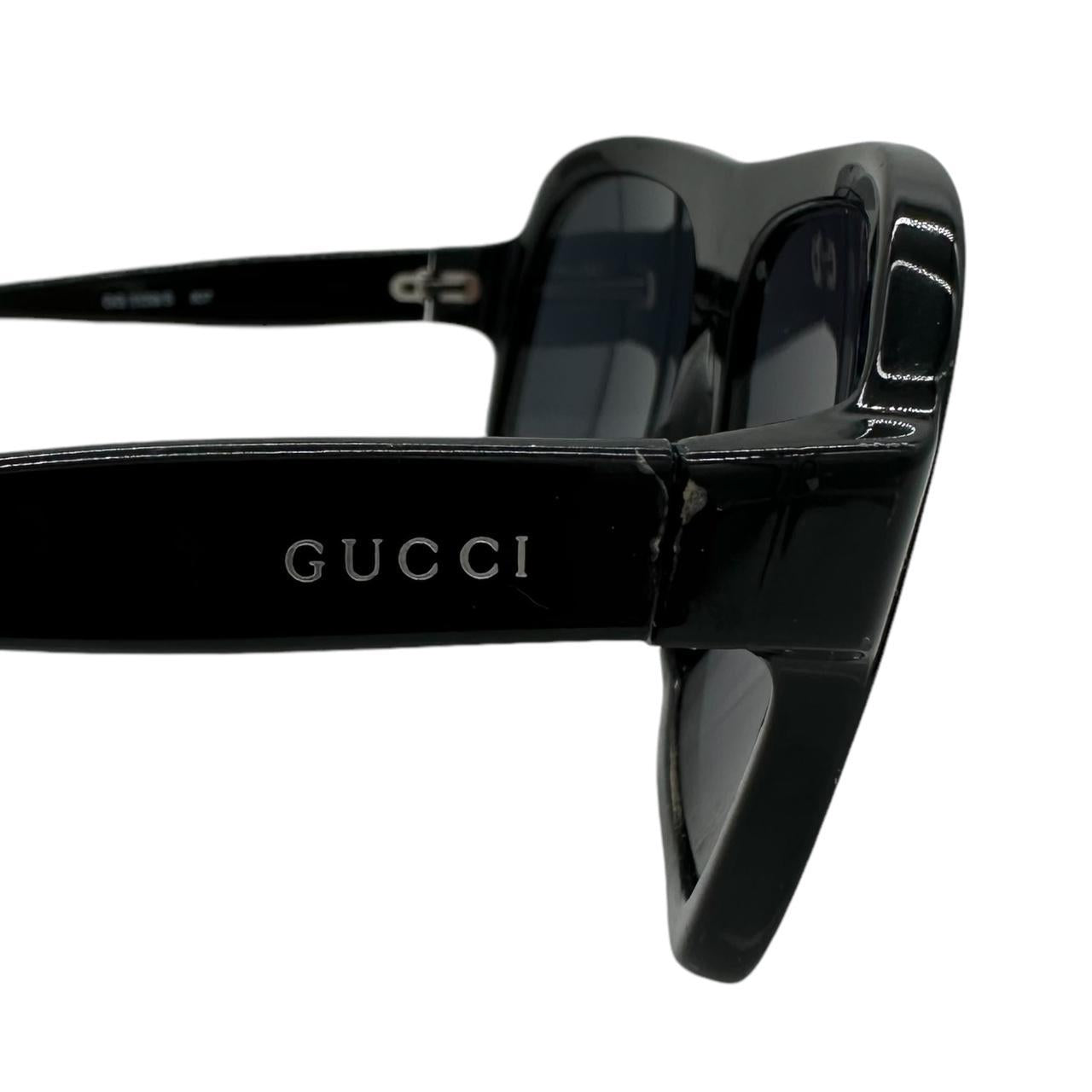 Gucci Black Oversized Aviator Sunglasses