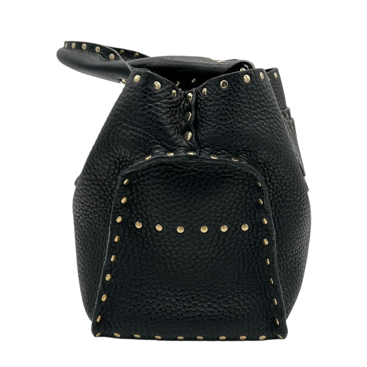 Celine Black Leather Studded Boogie Bag