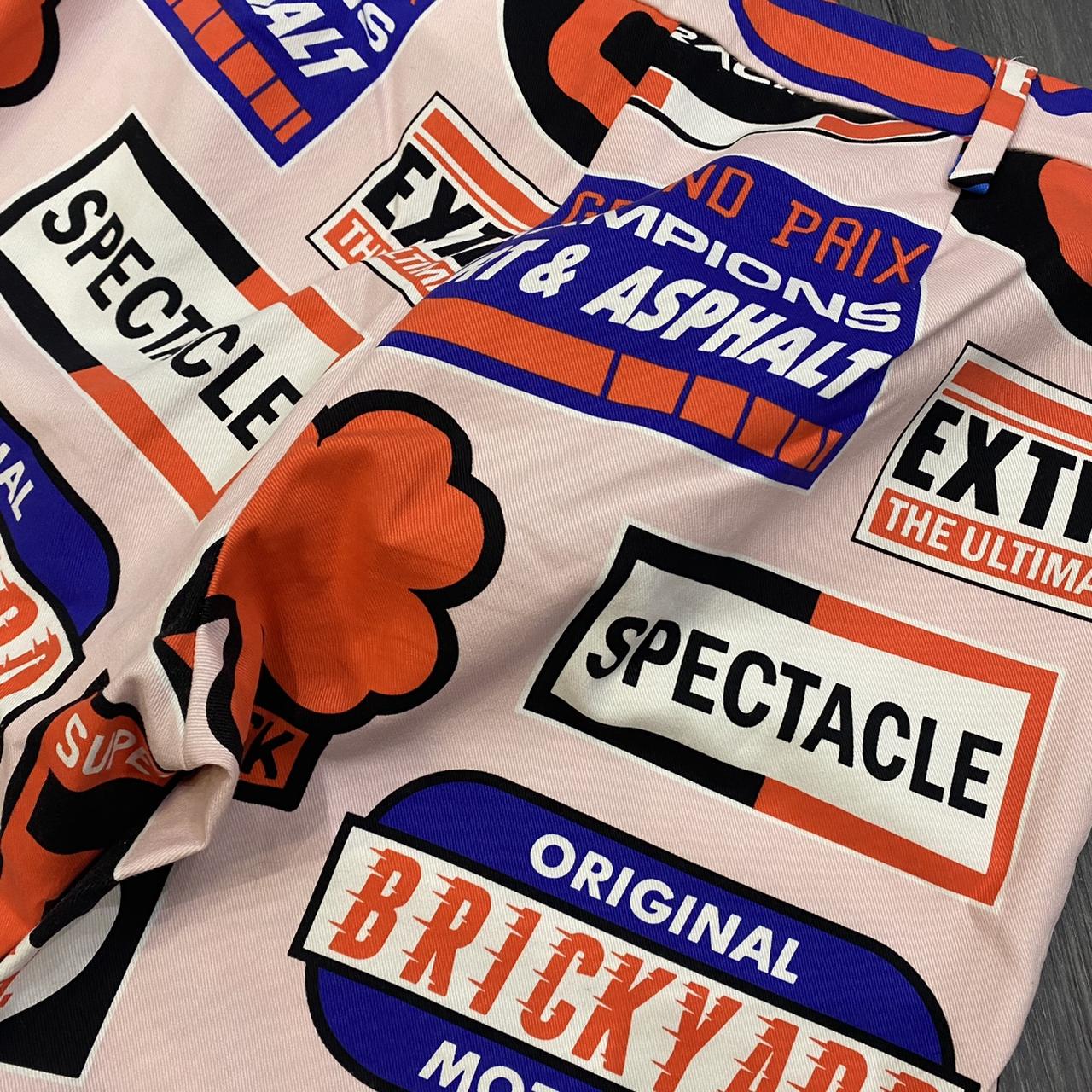 Love Moschino Logo Patch All Over Print Straight Leg Pants - Outfit Repeater