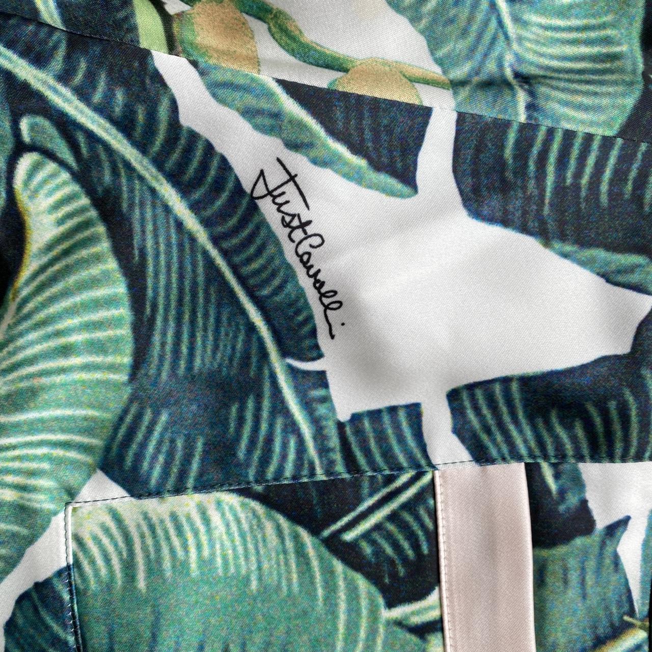 Just Cavalli by Roberto Cavalli Tropical Banana Leaf Printed Micro Mini Shorts