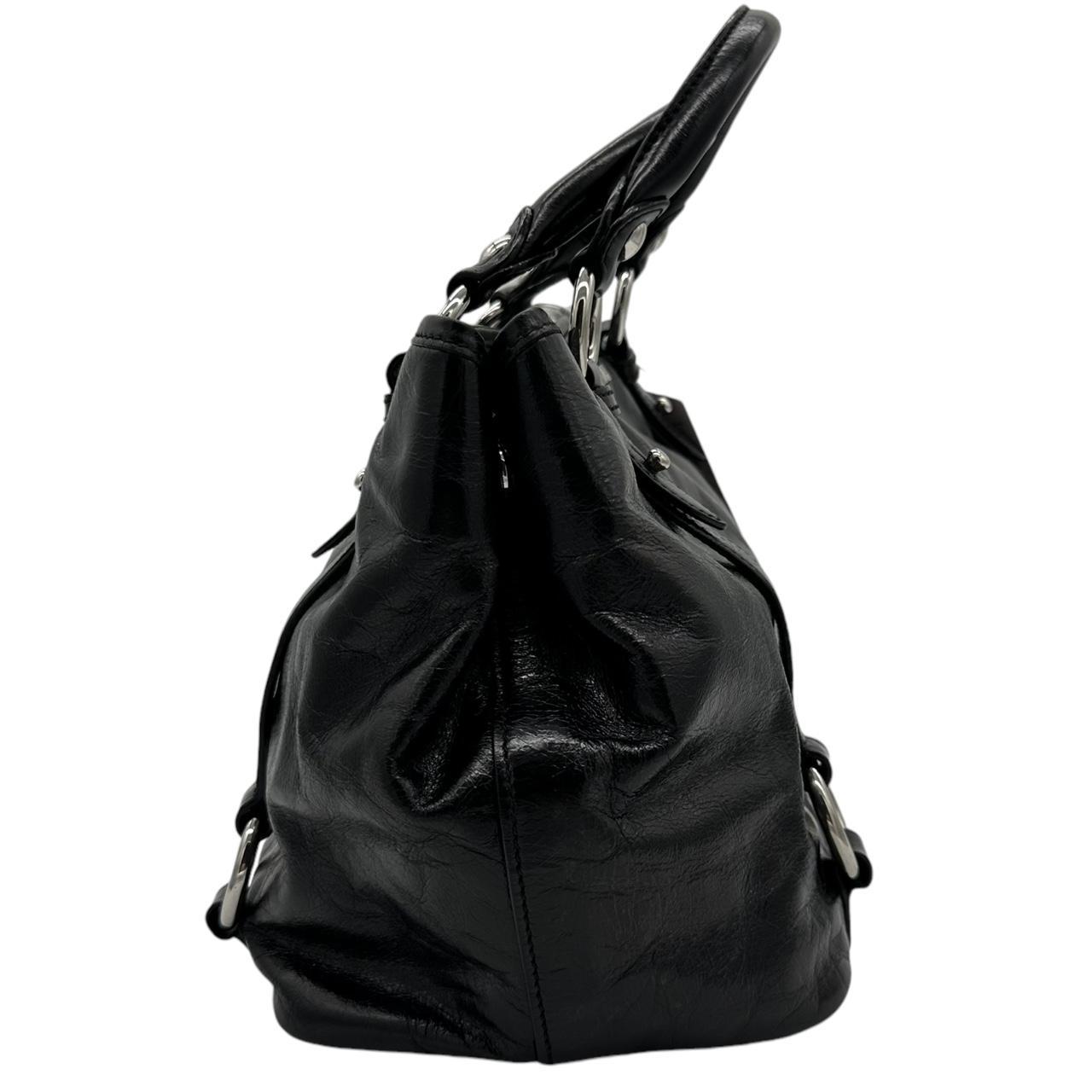 Miu Miu Black Leather Crossbody Shoulder Bag