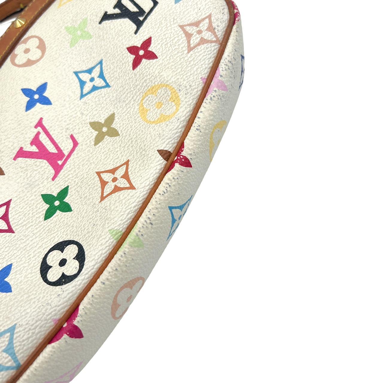 Louis Vuitton Pochette Bag White Multicolor Monogram