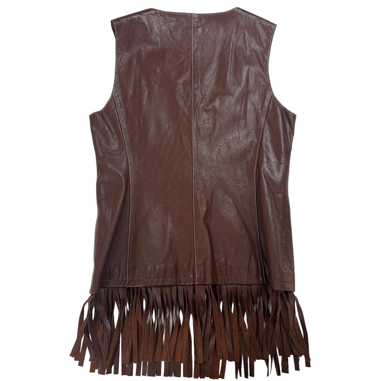 Junior Gaultier by Jean Paul Gaultier Leather Fringe Vest Top