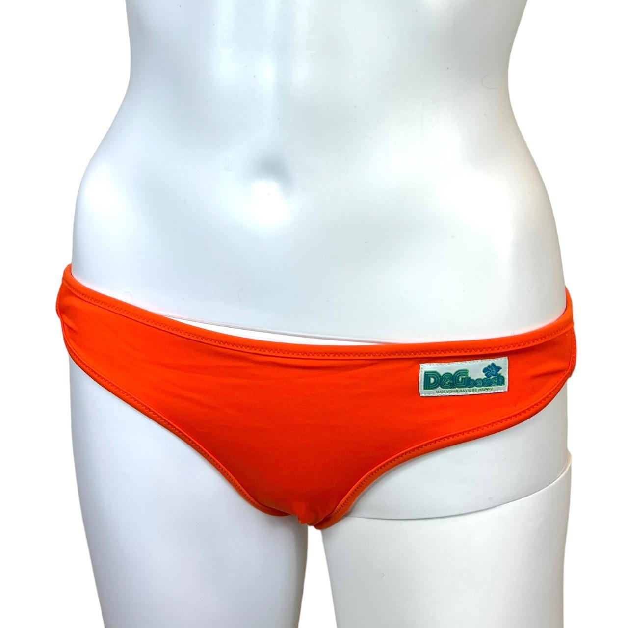 Dolce & Gabbana Bright Orange Halter Bikini Set