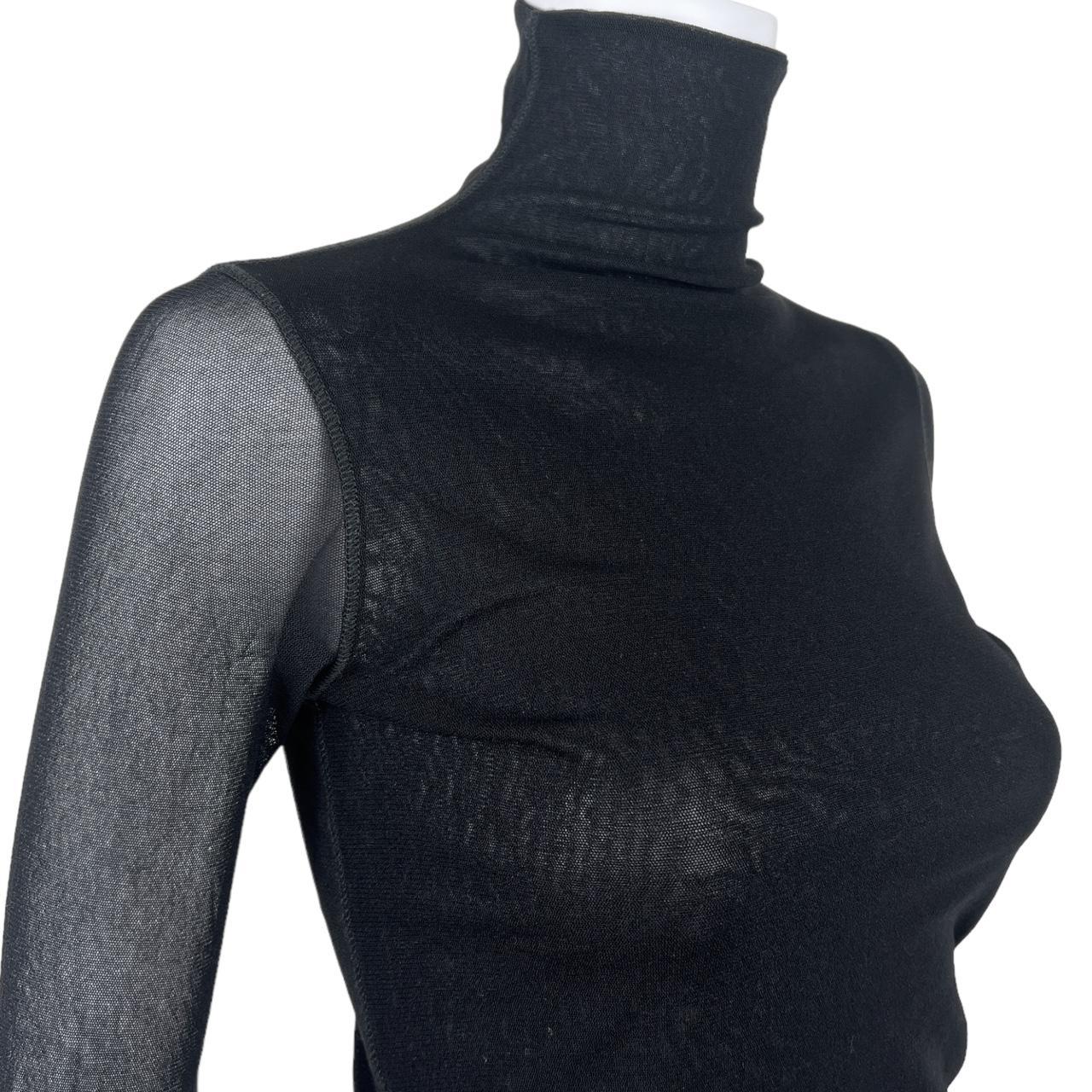 Jean Paul Gaultier Black Mesh Turtleneck