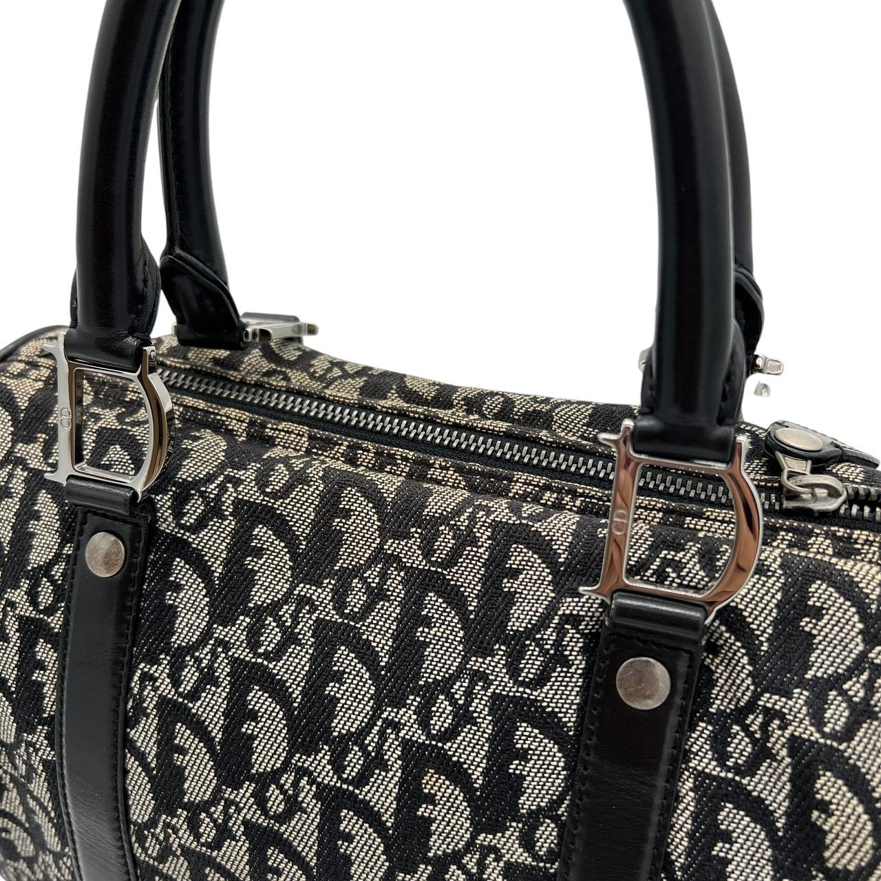 Christian Dior Black Trotter Monogram Medium Boston Bag - Outfit Repeater