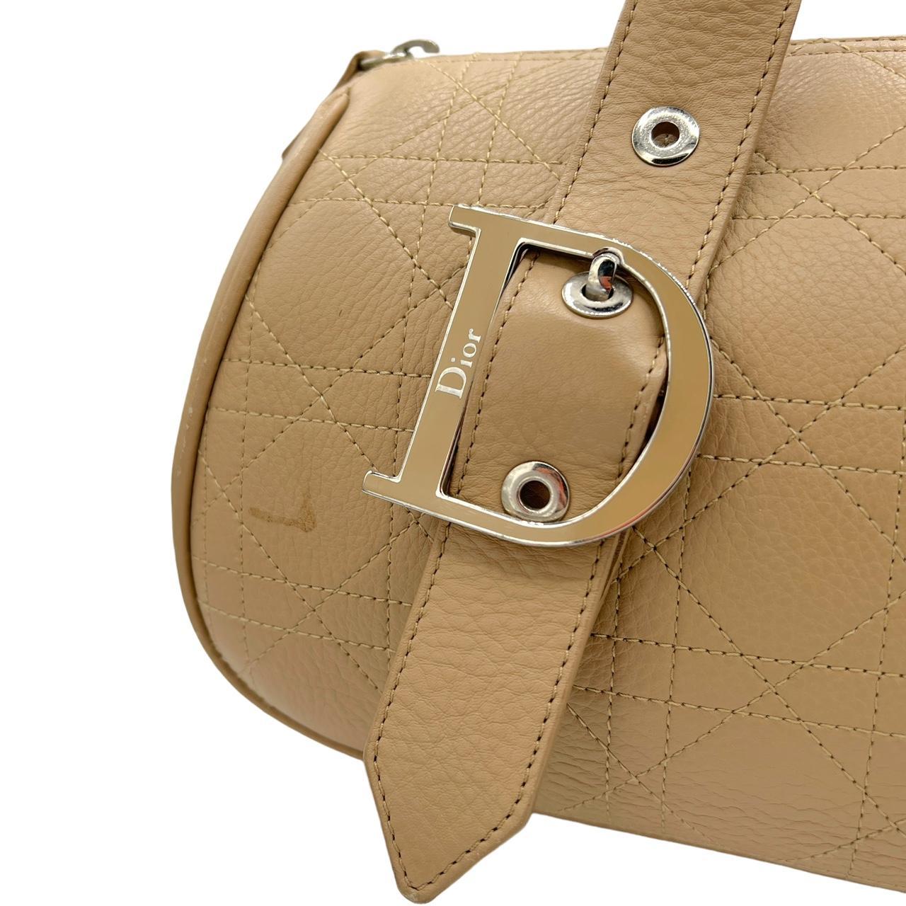 Christian Dior by John Galliano Beige Calfskin Cannage Bag - Outfit Repeater