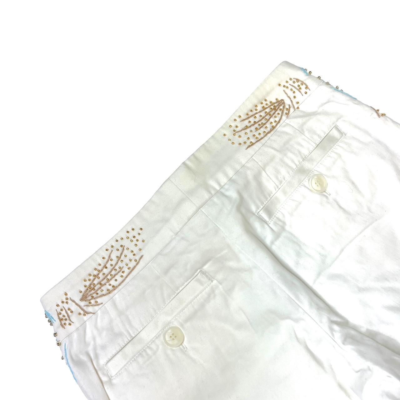 Roberto Cavalli  Class White Beaded Embellished Capri Pants - Outfit Repeater