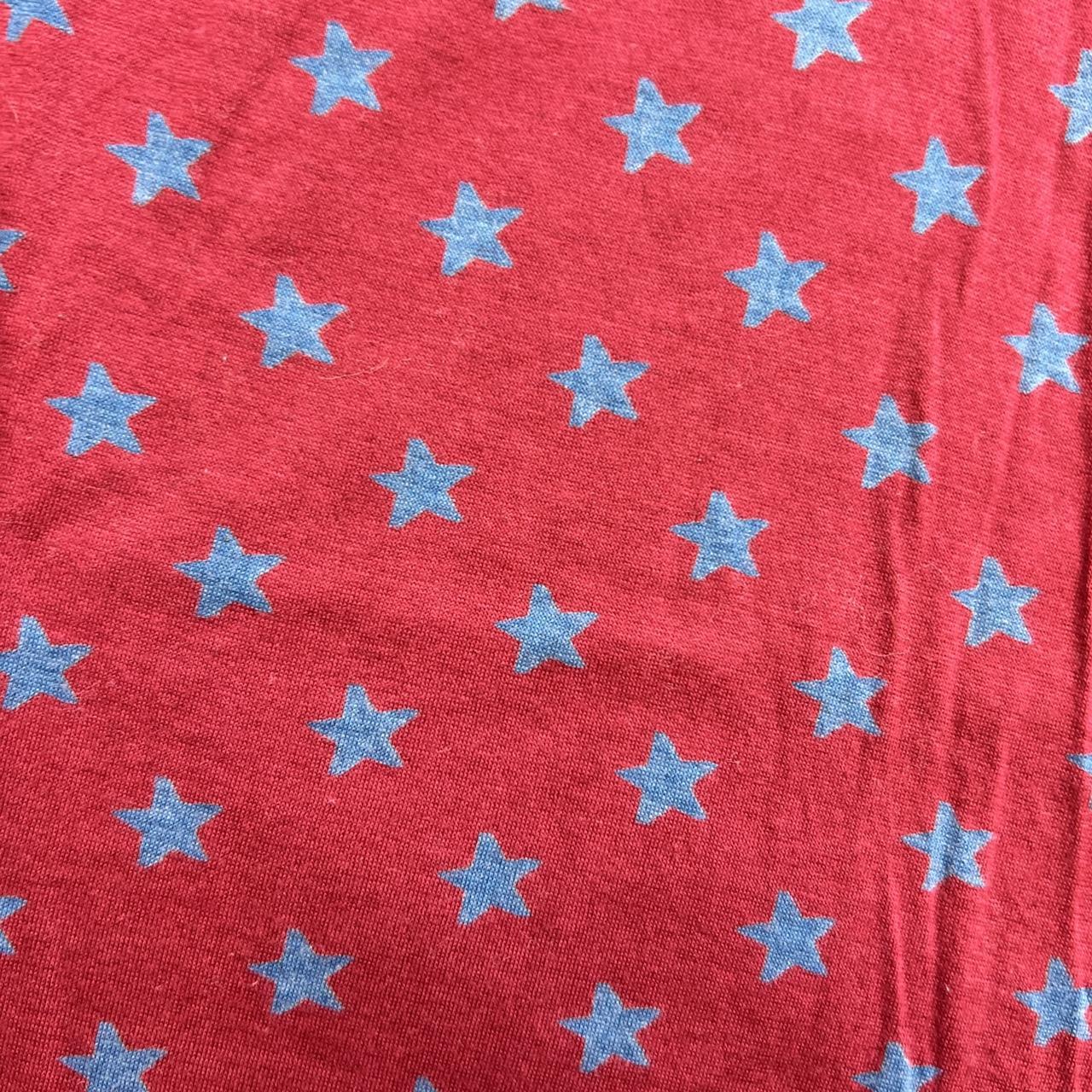 Jean Paul Gaultier Femme Red and Blue Star Printed Long Sleeve T-Shirt