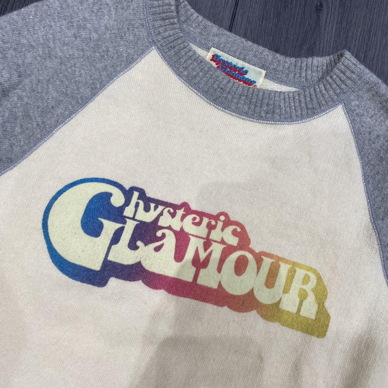 Hysteric Glamour Rainbow Logo Spell Out Baseball Tee Style Knit Sweater - Outfit Repeater