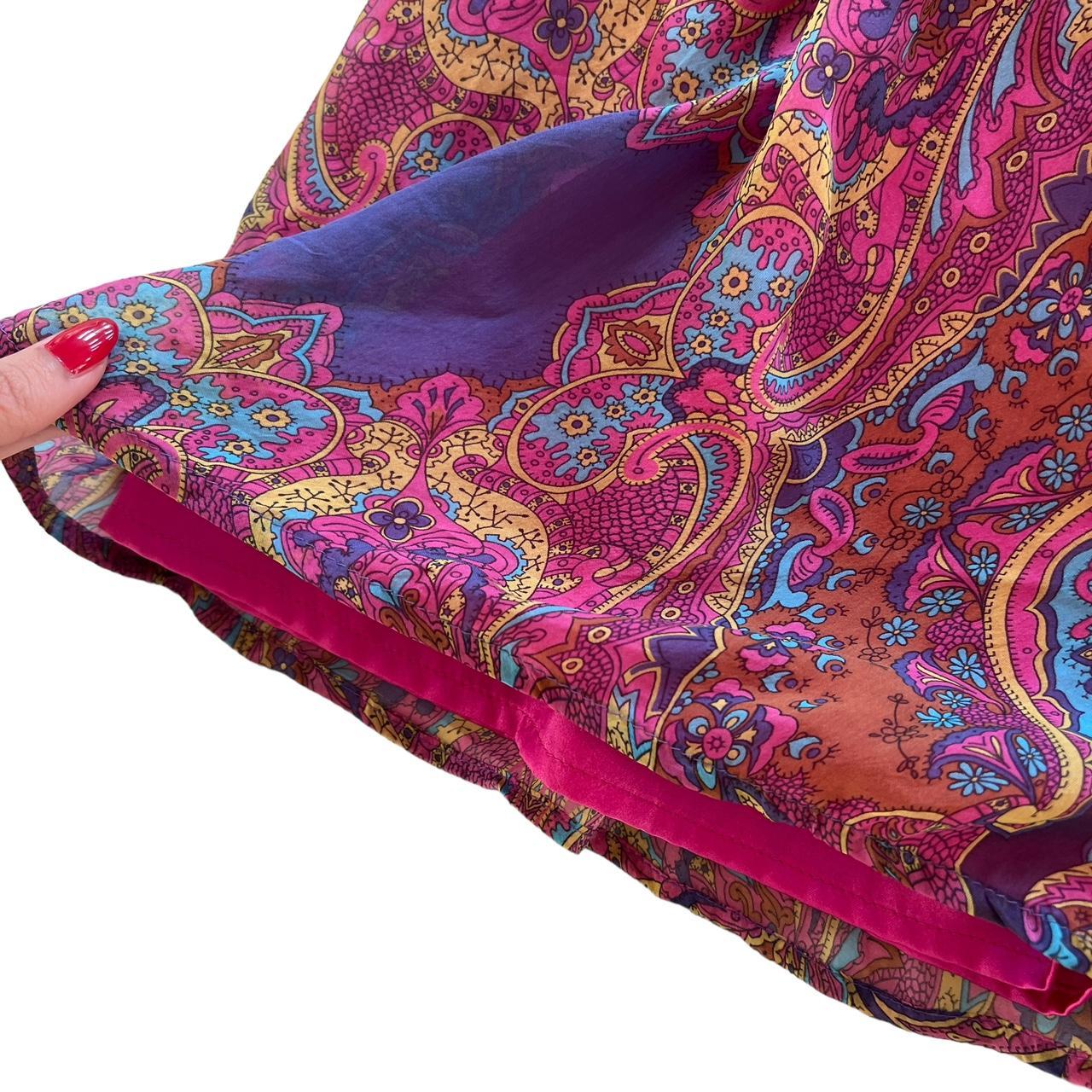 Dolce & Gabbana Half Denim Skirt with Pink Paisley Bottom - Outfit Repeater