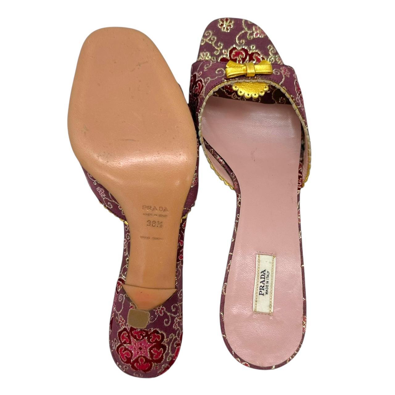 Prada Pink Brocade Princess Kitten Heels - Outfit Repeater