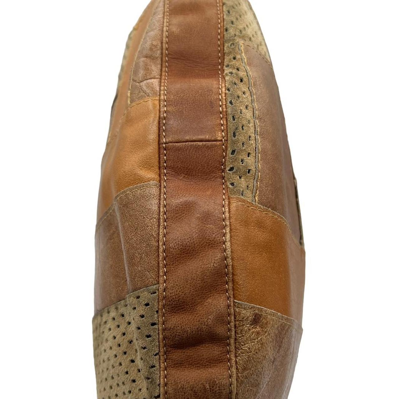 Christian Dior Brown Patchwork Leather Hobo Bag