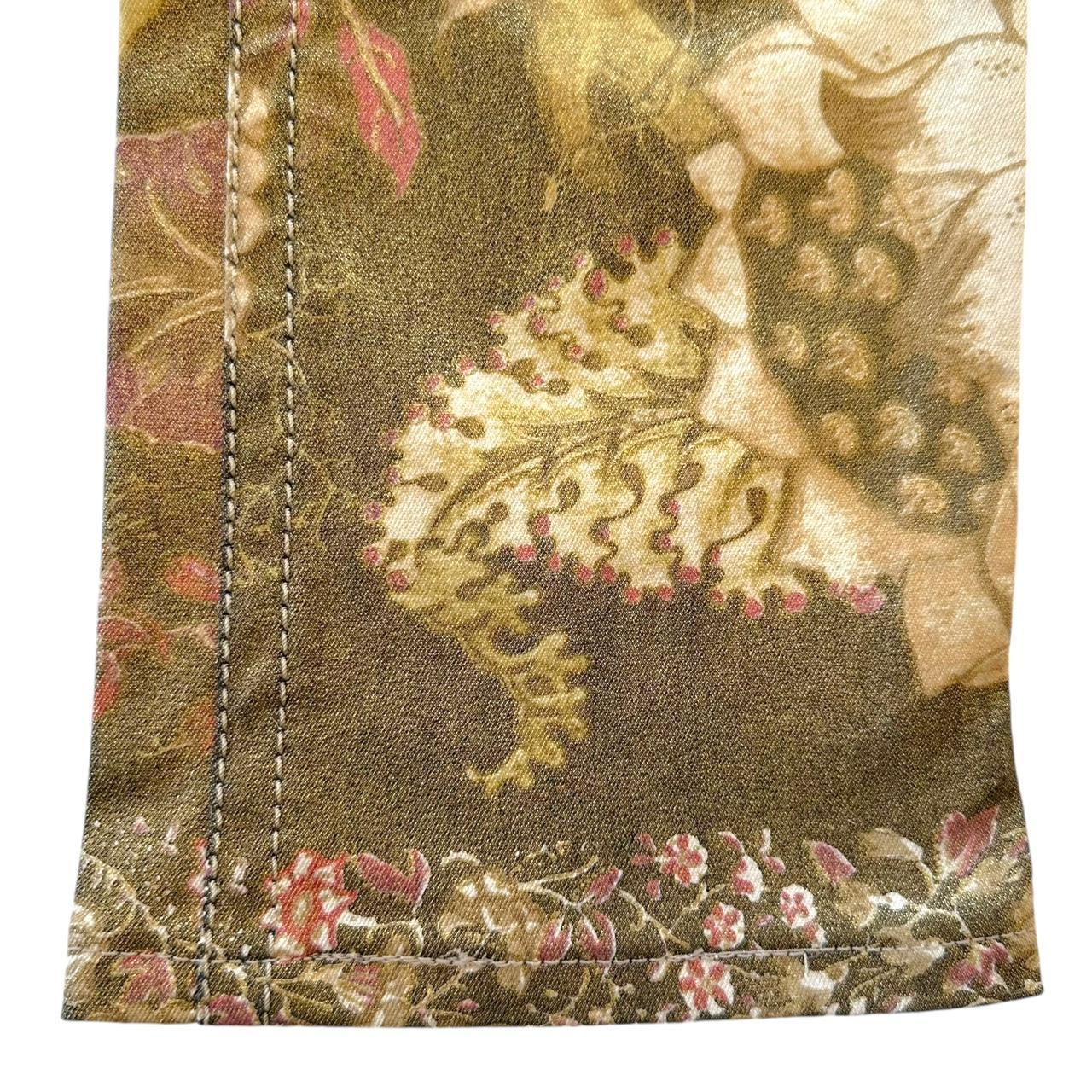 Roberto Cavalli Gold Floral Printed Jeans - Outfit Repeater