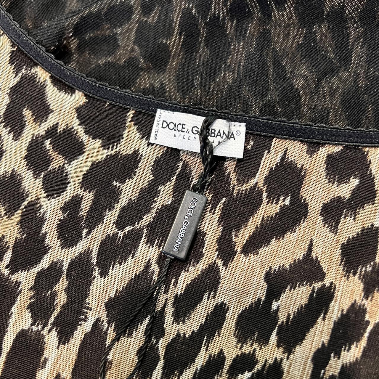 Dolce & Gabbana Underwear Black Mesh and Leopard Long Sleeve Top - Outfit Repeater