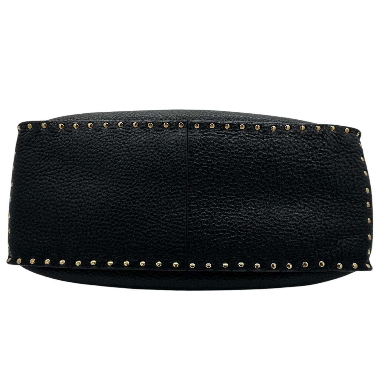 Celine Black Leather Studded Boogie Bag