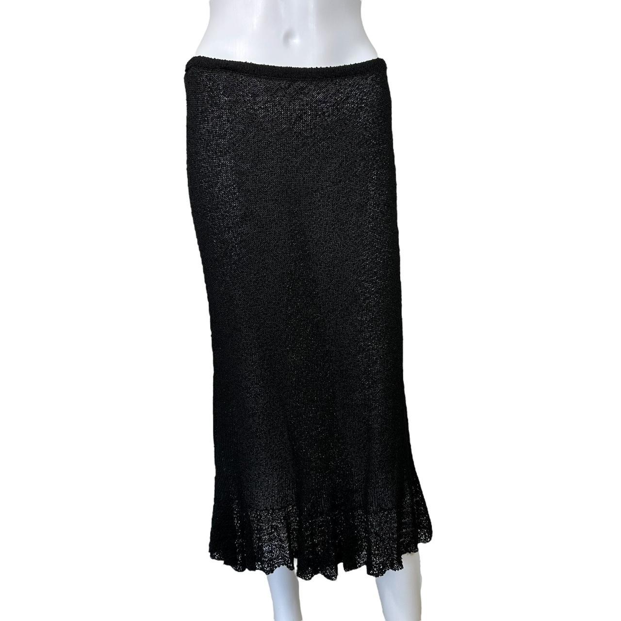 Moschino Couture Black Knit Maxi Skirt & Cardigan Set