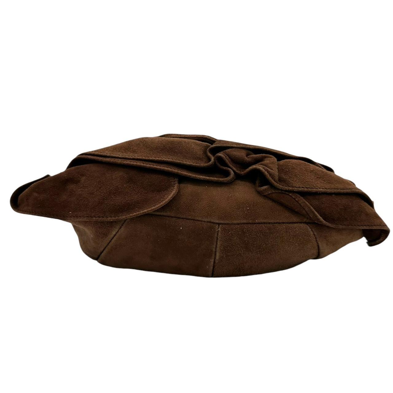 Yves Saint Laurent Brown Suede Nadja Rose Shoulder Bag - Outfit Repeater