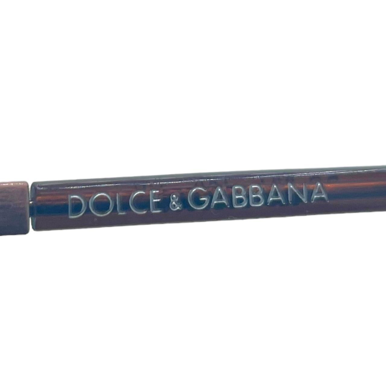 Dolce & Gabbana Oval Sunglasses Dark Lenses Slim Arms