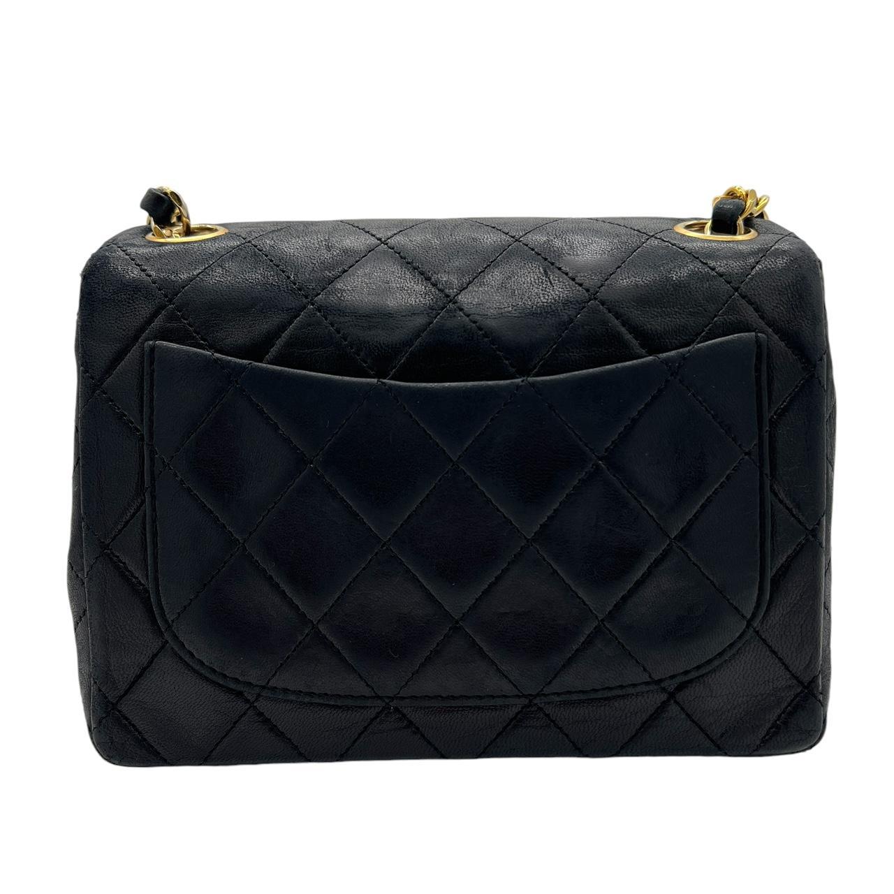 Chanel Black Lambskin Small Classic Flap Crossbody Bag - Outfit Repeater