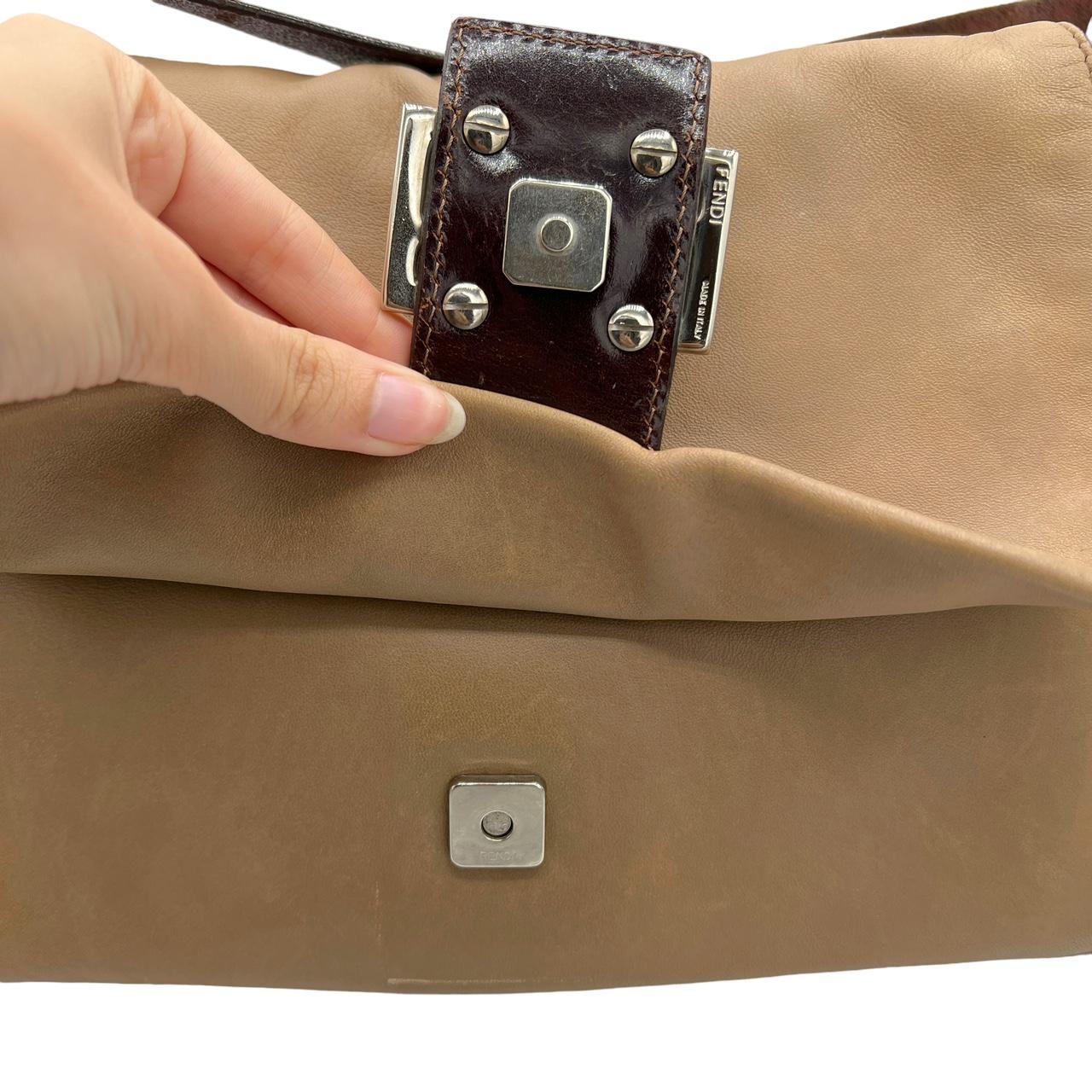 Fendi Brown Leather Mama Baguette Shoulder Bag