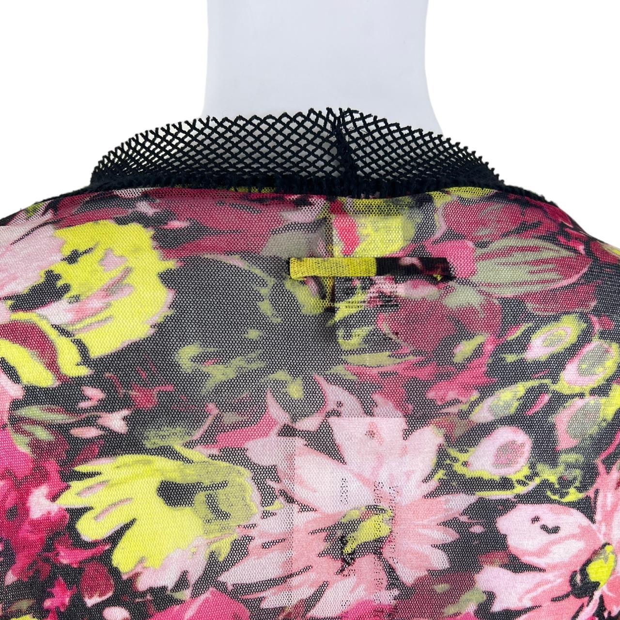 Jean Paul Gaultier Soleil Mesh Floral Print Wrap Top - Outfit Repeater