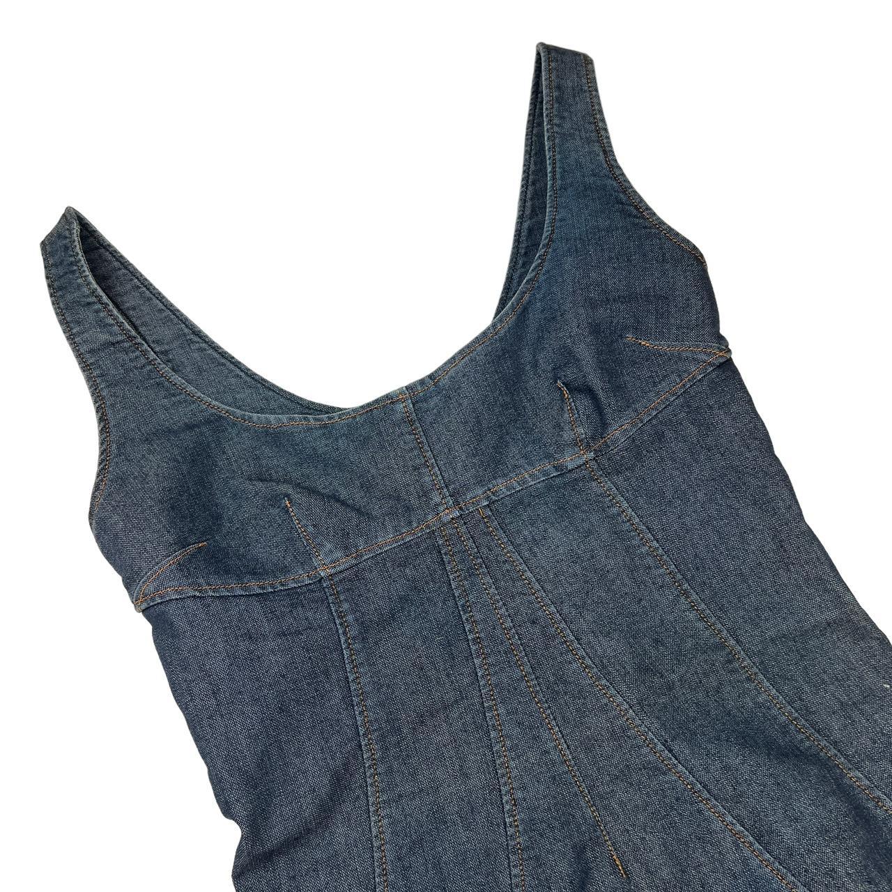 Dolce & Gabbana Dark Wash Denim Mini Midi Dress