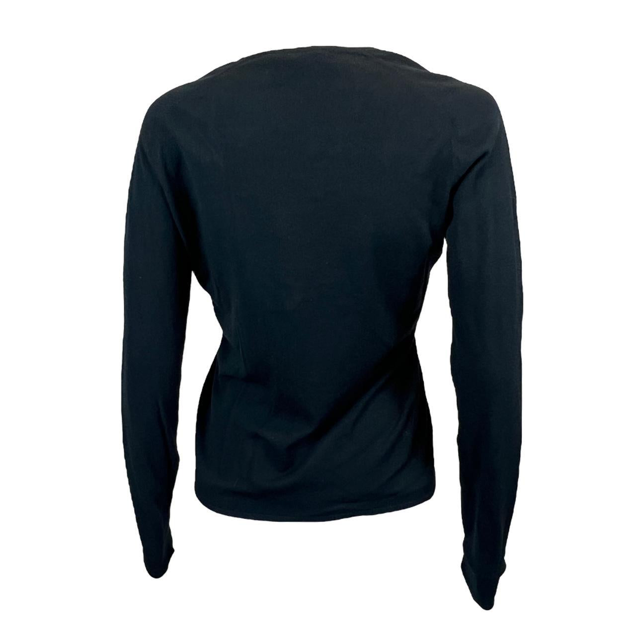 Gucci By Tom Ford Black Knotted Open Front Cardigan Top - Outfit Repeater