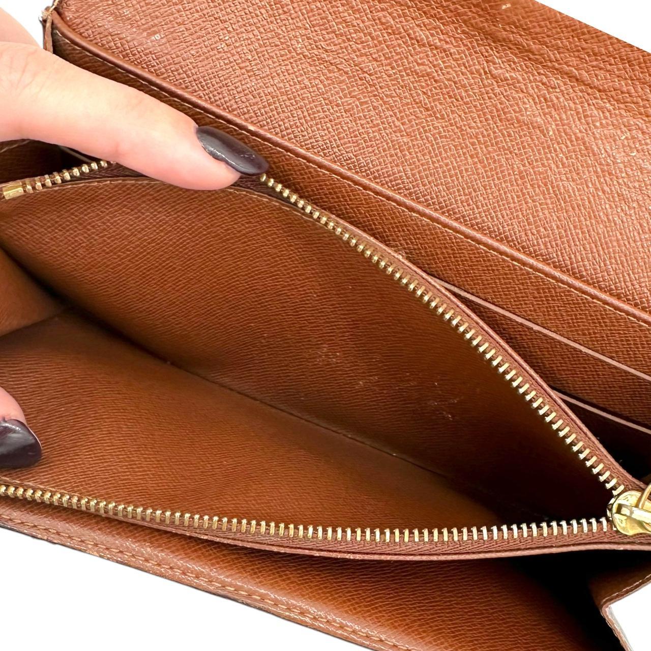 Louis Vuitton Long Wallet Brown Monogram Canvas