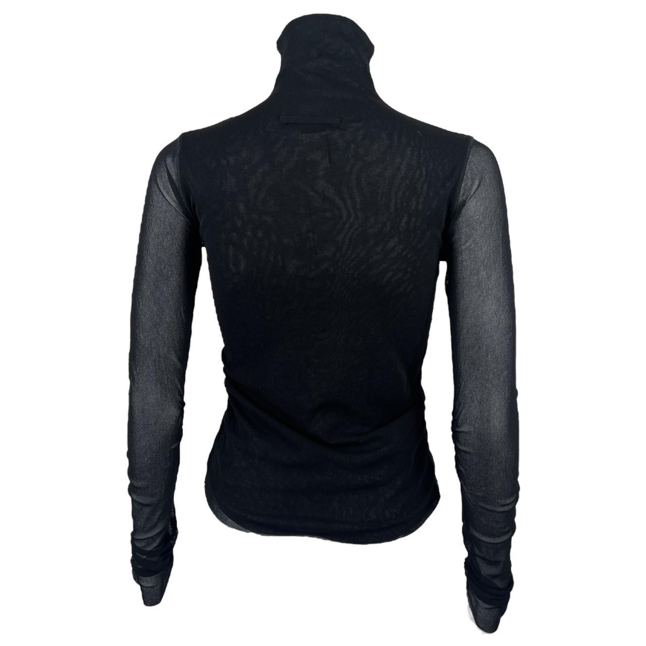 Jean Paul Gaultier Black Mesh Turtleneck